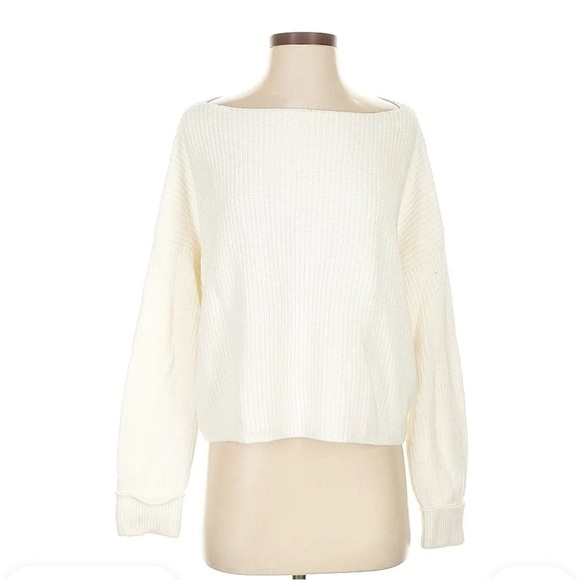French Connection Boat Neck Cream Women's Sweater Size Small - Picture 1 of 8